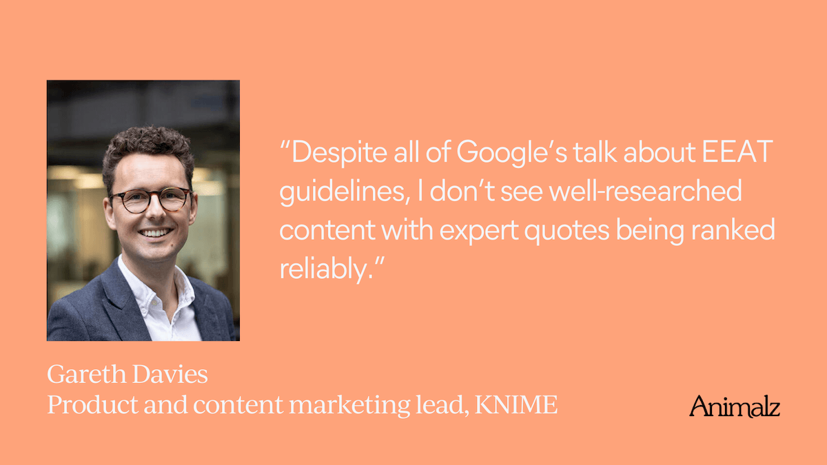 Gareth Davies, product and content marketing lead at KNIME